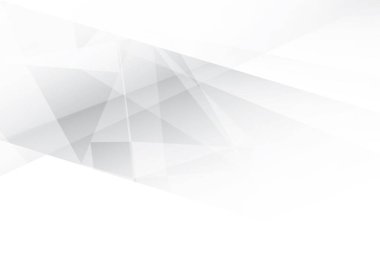 Soyut beyaz ve gri renkli, geometrik şekilli modern tasarım arka planı. Vektör illüstrasyonu.
