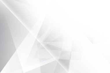 Soyut beyaz ve gri renkli, geometrik şekilli modern tasarım arka planı. Vektör illüstrasyonu.