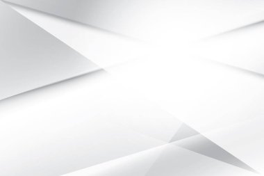 Soyut beyaz ve gri renkli, geometrik şekilli modern tasarım çizgili arka plan. Vektör illüstrasyonu.