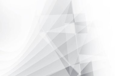Soyut beyaz ve gri renkli, geometrik şekilli modern tasarım çizgili arka plan. Vektör illüstrasyonu.