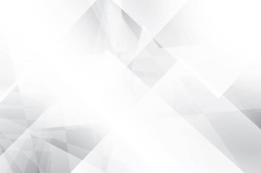 Soyut beyaz ve gri renkli, geometrik şekilli modern tasarım çizgili arka plan. Vektör illüstrasyonu.