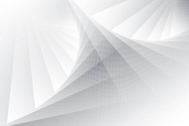 Soyut beyaz ve gri renkli, geometrik şekilli modern tasarım çizgili arka plan. Vektör illüstrasyonu.