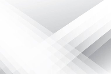 Soyut beyaz ve gri renkli, geometrik şekilli modern tasarım çizgili arka plan. Vektör illüstrasyonu.