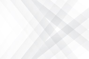 Soyut beyaz ve gri renkli, geometrik şekilli modern tasarım çizgili arka plan. Vektör illüstrasyonu.