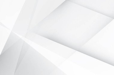 Soyut beyaz ve gri renkli, geometrik şekilli modern tasarım çizgili arka plan. Vektör illüstrasyonu.