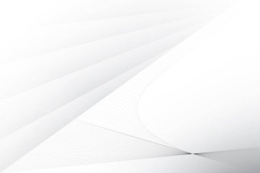 Soyut beyaz ve gri renkli, geometrik şekilli modern tasarım çizgili arka plan. Vektör illüstrasyonu.