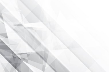 Soyut beyaz ve gri renkli, geometrik şekilli modern tasarım çizgili arka plan. Vektör illüstrasyonu.