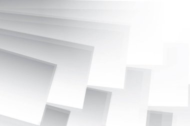 Soyut beyaz ve gri renkli, geometrik şekilli modern tasarım çizgili arka plan. Vektör illüstrasyonu.