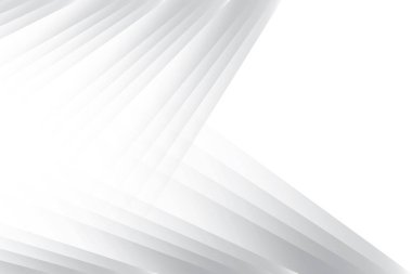 Soyut beyaz ve gri renkli, geometrik şekilli modern tasarım çizgili arka plan. Vektör illüstrasyonu.