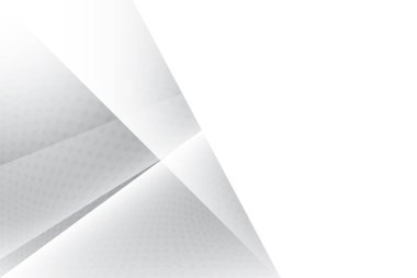 Soyut beyaz ve gri renkli, geometrik şekilli modern tasarım çizgili arka plan. Vektör illüstrasyonu.