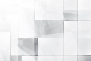 Soyut beyaz ve gri renkli, geometrik şekilli modern tasarım çizgili arka plan. Vektör illüstrasyonu.