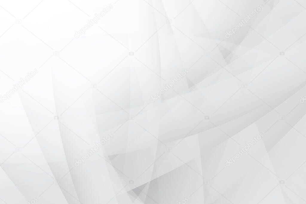 Abstract  white and gray color, modern design stripe background with geometric shape. Vector illustration.
