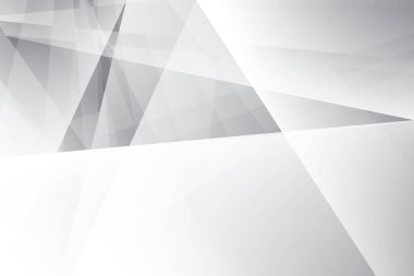 Soyut beyaz ve gri renkli, geometrik şekilli modern tasarım çizgili arka plan. Vektör illüstrasyonu.