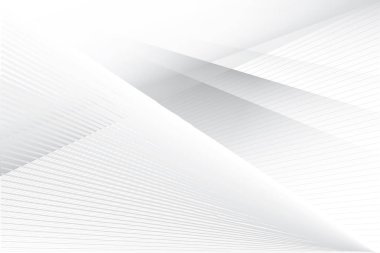 Soyut beyaz ve gri renkli, geometrik şekilli modern tasarım çizgili arka plan. Vektör illüstrasyonu.