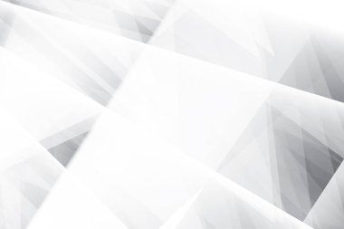 Soyut beyaz ve gri renkli, geometrik şekilli modern tasarım çizgili arka plan. Vektör illüstrasyonu.