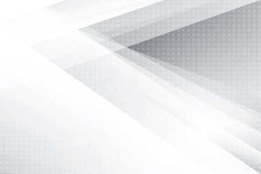 Soyut beyaz ve gri renkli, geometrik şekilli modern tasarım çizgili arka plan. Vektör illüstrasyonu.