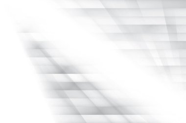 Soyut beyaz ve gri renkli, geometrik şekilli modern tasarım çizgili arka plan. Vektör illüstrasyonu.