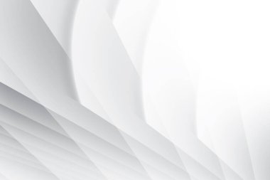 Soyut beyaz ve gri renkli, geometrik şekilli modern tasarım çizgili arka plan. Vektör illüstrasyonu.