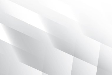 Soyut beyaz ve gri renkli, geometrik şekilli modern tasarım çizgili arka plan. Vektör illüstrasyonu.