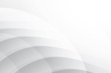 Soyut beyaz ve gri renkli, geometrik şekilli modern tasarım çizgili arka plan. Vektör illüstrasyonu.