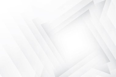 Soyut beyaz ve gri renkli, geometrik şekilli modern tasarım çizgili arka plan. Vektör illüstrasyonu.