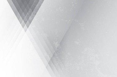 Soyut beyaz ve gri renkli, geometrik şekilli modern tasarım çizgili arka plan. Vektör illüstrasyonu.