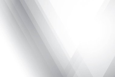 Soyut beyaz ve gri renkli, geometrik şekilli modern tasarım çizgili arka plan. Vektör illüstrasyonu.