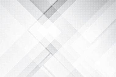 Soyut beyaz ve gri renkli, geometrik şekilli modern tasarım çizgili arka plan. Vektör illüstrasyonu.