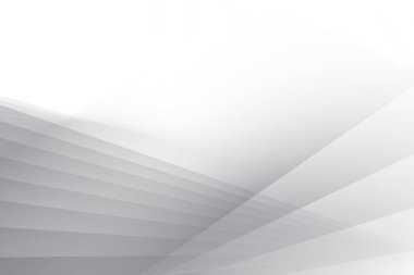 Soyut beyaz ve gri renkli, geometrik şekilli modern tasarım çizgili arka plan. Vektör illüstrasyonu.