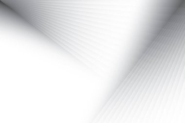 Soyut beyaz ve gri renkli, geometrik şekilli modern tasarım çizgili arka plan. Vektör illüstrasyonu.