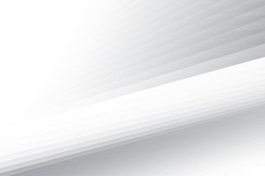 Soyut beyaz ve gri renkli, geometrik şekilli modern tasarım çizgili arka plan. Vektör illüstrasyonu.