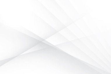 Soyut beyaz ve gri renkli, geometrik şekilli modern tasarım çizgili arka plan. Vektör illüstrasyonu.