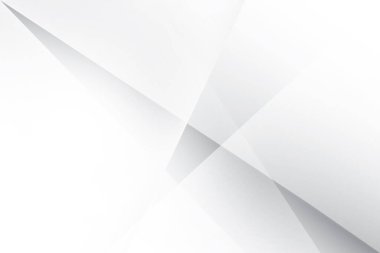 Soyut beyaz ve gri renkli, geometrik şekilli modern tasarım çizgili arka plan. Vektör illüstrasyonu.
