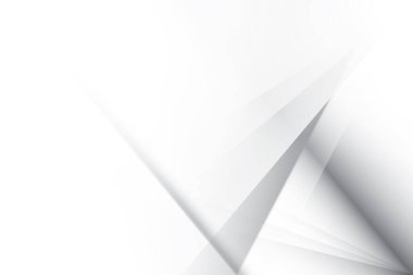 Soyut beyaz ve gri renkli, geometrik şekilli modern tasarım çizgili arka plan. Vektör illüstrasyonu.