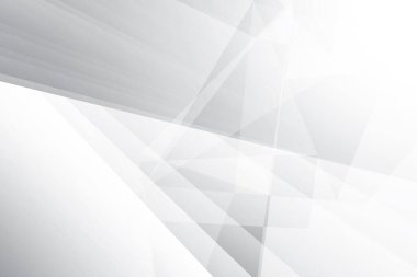 Soyut beyaz ve gri renkli, geometrik şekilli modern tasarım çizgili arka plan. Vektör illüstrasyonu.