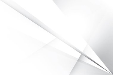 Soyut beyaz ve gri renkli, geometrik şekilli modern tasarım çizgili arka plan. Vektör illüstrasyonu.