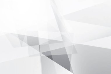 Soyut beyaz ve gri renkli, geometrik şekilli modern tasarım çizgili arka plan. Vektör illüstrasyonu.