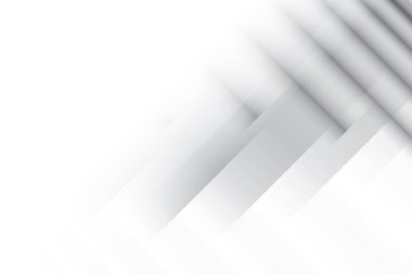 Soyut beyaz ve gri renkli, geometrik şekilli modern tasarım çizgili arka plan. Vektör illüstrasyonu.