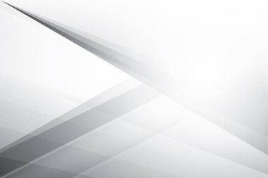 Soyut beyaz ve gri renkli, geometrik şekilli modern tasarım çizgili arka plan. Vektör illüstrasyonu.