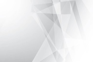 Soyut beyaz ve gri renkli, geometrik şekilli modern tasarım çizgili arka plan. Vektör illüstrasyonu.