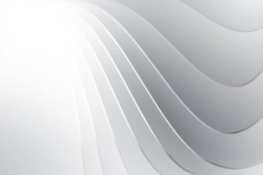 Soyut beyaz ve gri renkli, geometrik şekilli modern tasarım çizgili arka plan. Vektör illüstrasyonu.