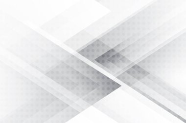 Soyut beyaz ve gri renkli, geometrik şekilli modern tasarım çizgili arka plan. Vektör illüstrasyonu.