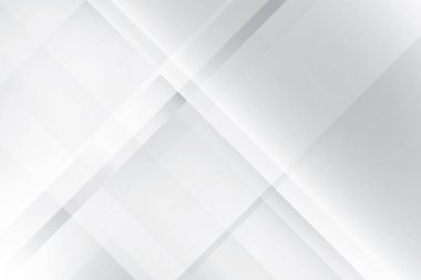 Soyut beyaz ve gri renkli, geometrik şekilli modern tasarım çizgili arka plan. Vektör illüstrasyonu.
