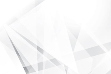Soyut beyaz ve gri renkli, geometrik şekilli modern tasarım çizgili arka plan. Vektör illüstrasyonu.