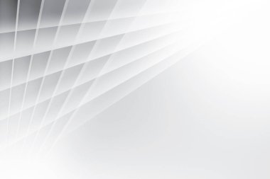 Soyut beyaz ve gri renkli, geometrik şekilli modern tasarım çizgili arka plan. Vektör illüstrasyonu.