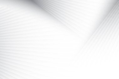 Soyut beyaz ve gri renkli, geometrik şekilli modern tasarım çizgili arka plan. Vektör illüstrasyonu.