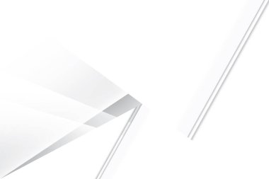 Soyut beyaz ve gri renkli, geometrik şekilli modern tasarım çizgili arka plan. Vektör illüstrasyonu.