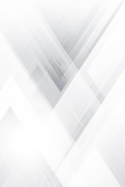 Soyut beyaz ve gri renkli, geometrik şekilli modern tasarım çizgili arka plan. Vektör illüstrasyonu.