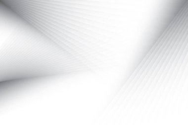 Soyut beyaz ve gri renkli, geometrik şekilli modern tasarım çizgili arka plan. Vektör illüstrasyonu.