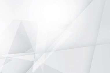 Soyut beyaz ve gri renkli, geometrik şekilli modern tasarım çizgili arka plan. Vektör illüstrasyonu.